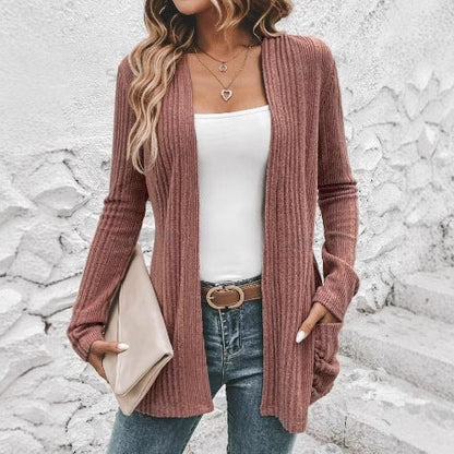 Grace | Women's Cardigan with Open Design and Pockets