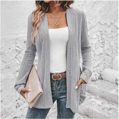 Grace | Women's Cardigan with Open Design and Pockets