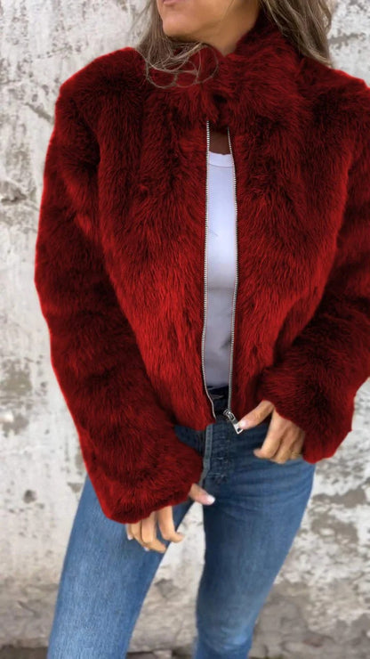 Makayla | Women's Fluffy Winter Coat with Full Zip