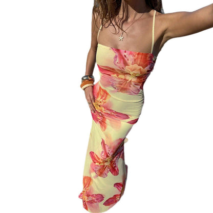 Isadora | Women’s floral maxi dress with adjustable straps