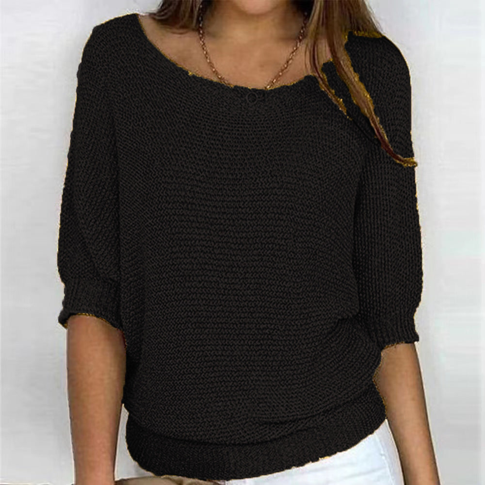 Elizabeth | Comfort Knit Sweater with Wide Neck