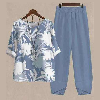 Corinne | Women’s Soft Knit Lounge Set with Butterfly Appliqué | Charming