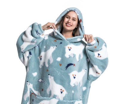 Ava | Fleece Hoodie Blanket for Winter