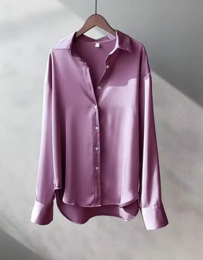 Rhea | Women elegant blouse with button down and relaxed fit