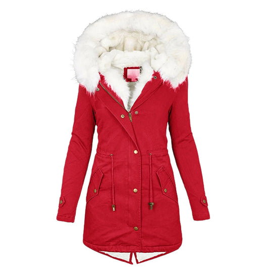 Heather | Elegant Winter Jacket with Hood and Button Details