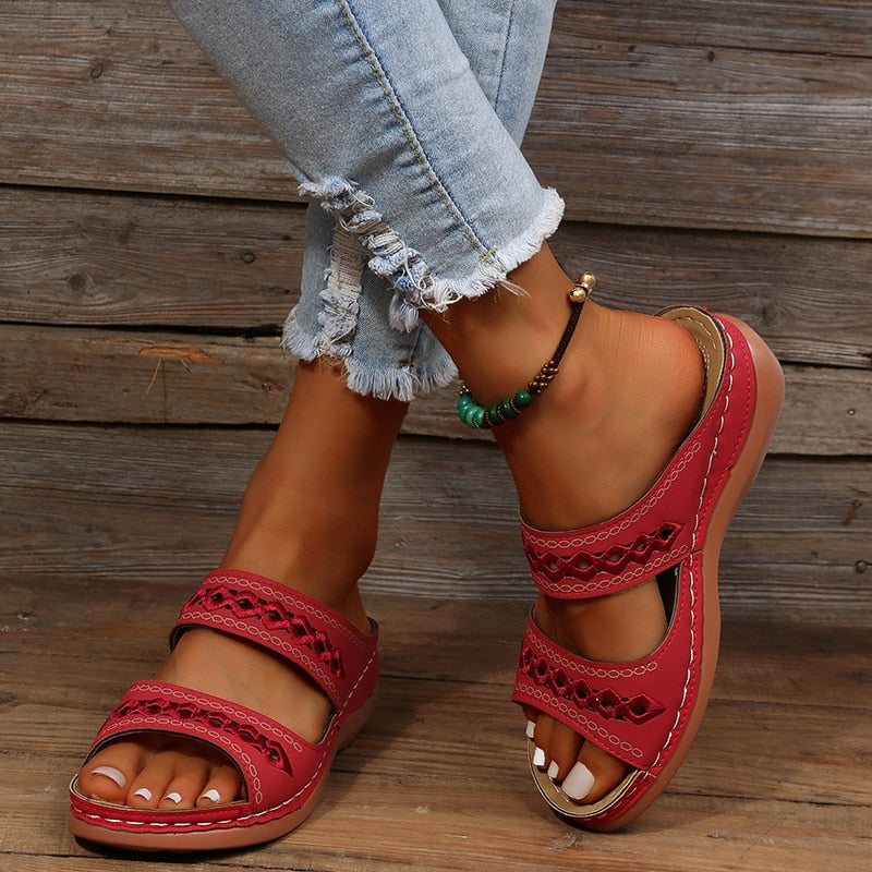 Octavia | Women’s Double-Strap Summer Sandals with Padded Footbed | Comfort