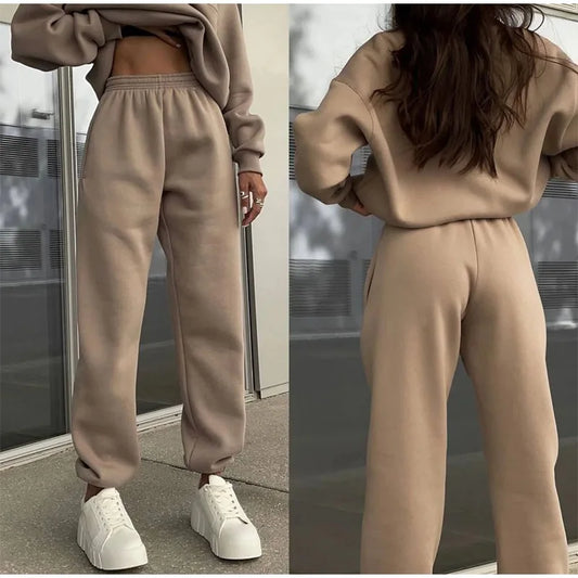 Amanda | Two-Piece Lounge Set with Elastic Waist Sweatpants