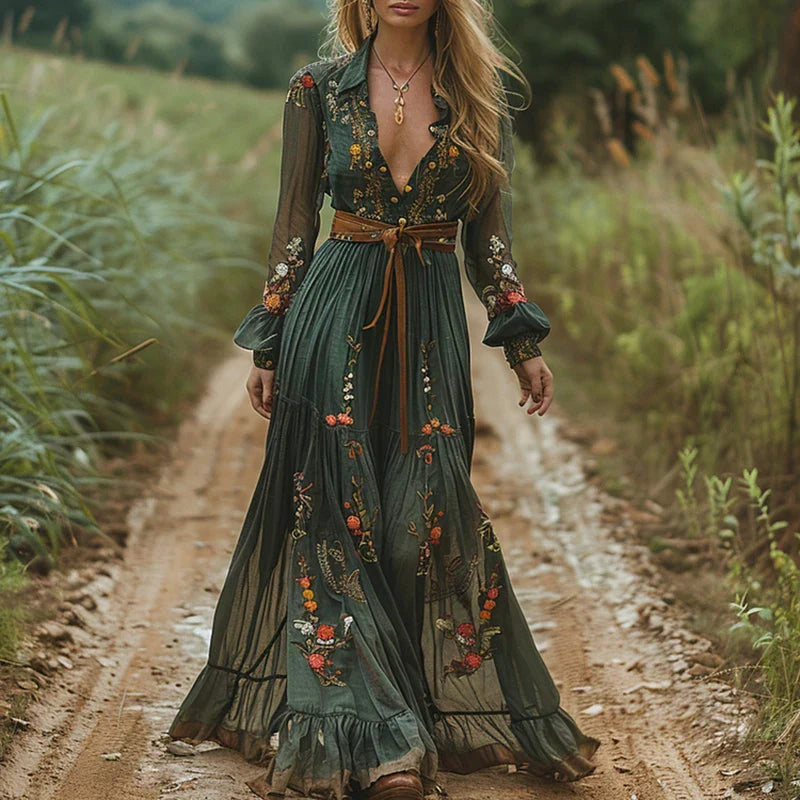 Zaria | Women’s Boho Maxi Dress | Floral