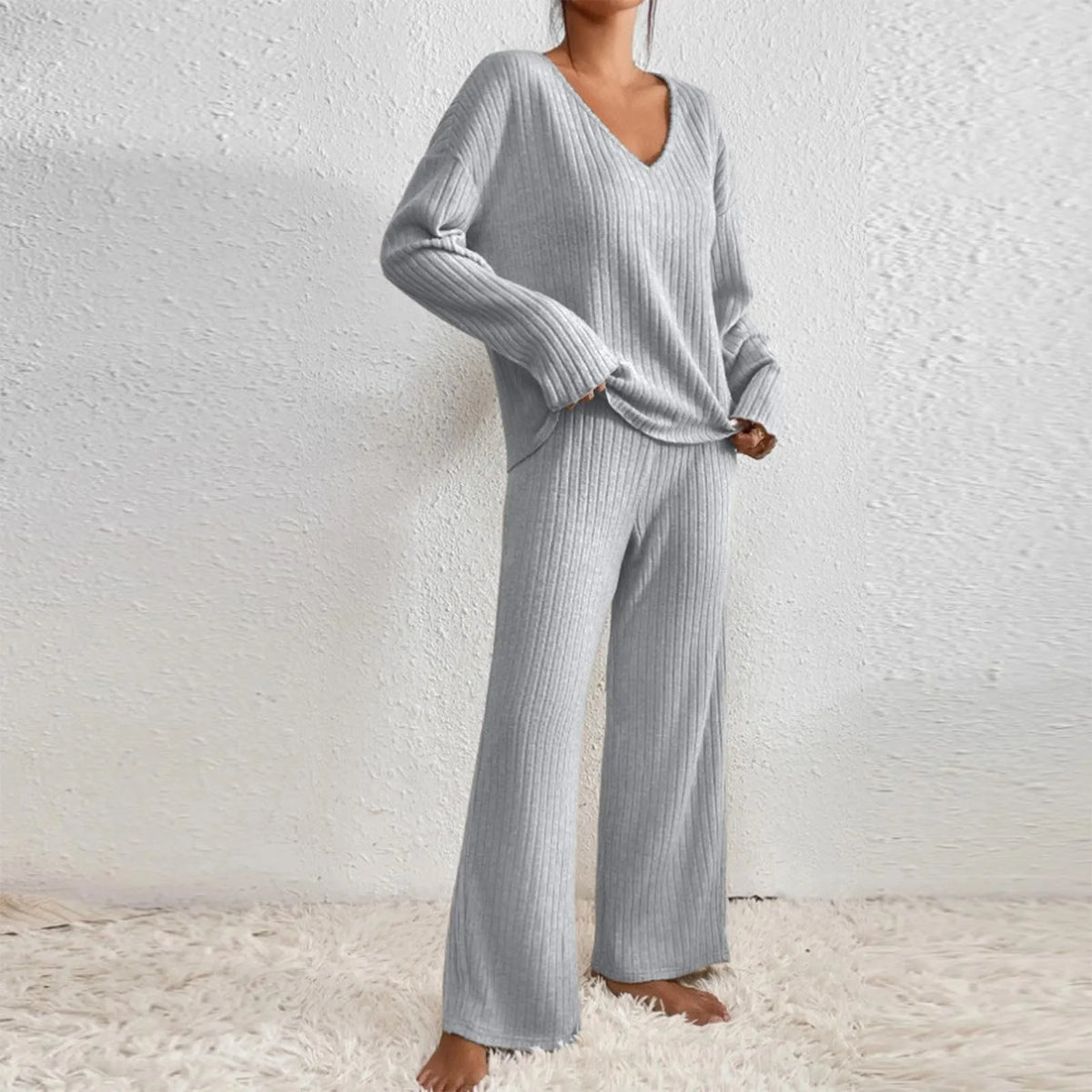 Betty | Knitted Piece Set with Ribbed Texture
