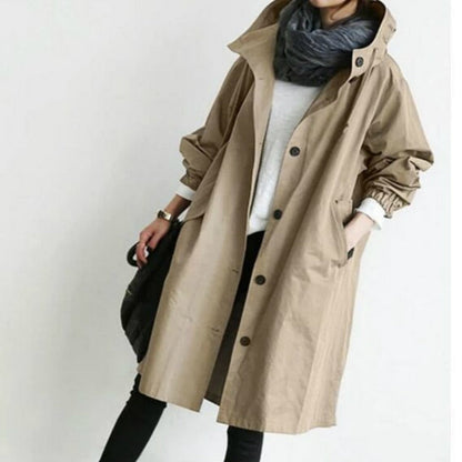 Desiree | Women's Windbreaker Coat with Hooded Design