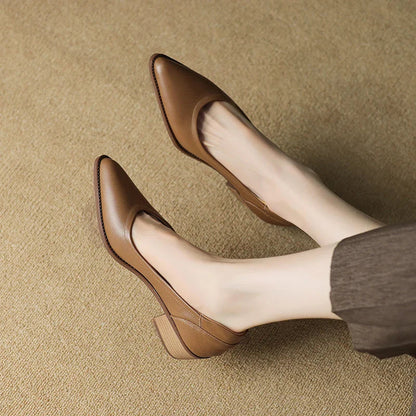 Sienna | Comfortable Low Block Heel Pumps