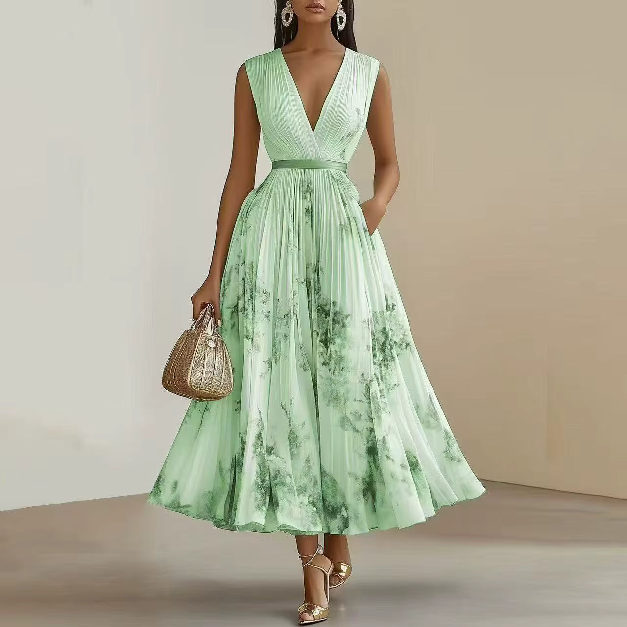 Rohanne | Elegant Pleated Maxi Dress