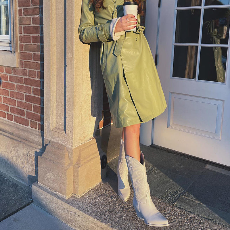 Nora | Metallic Western Boots with Heel and Pointed Toe