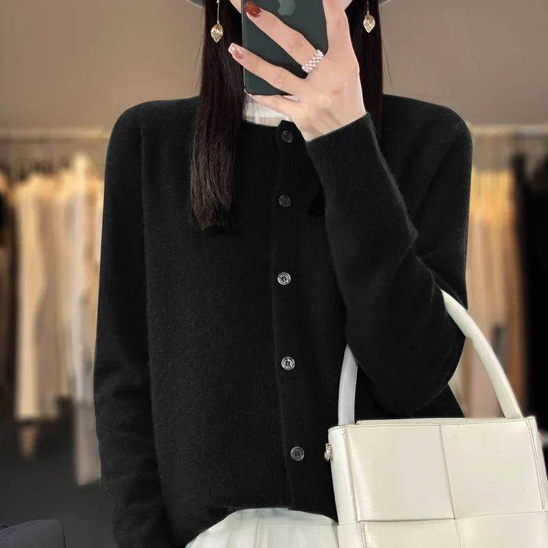 Susan | Knit Cardigan with Buttoned Front