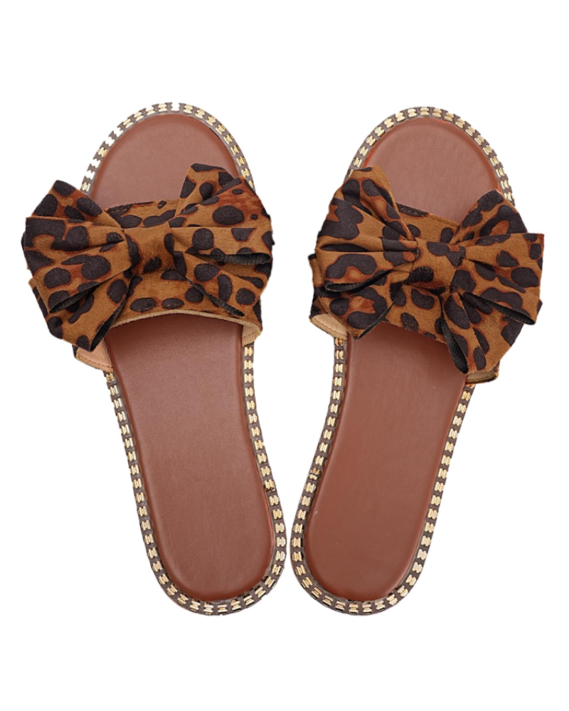 Ophelia | Women’s elegant bow mule slip on sandals
