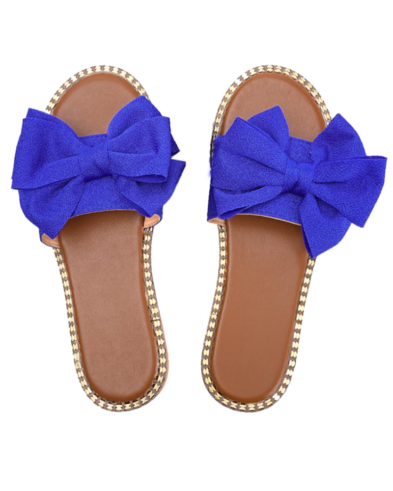 Ophelia | Women’s elegant bow mule slip on sandals