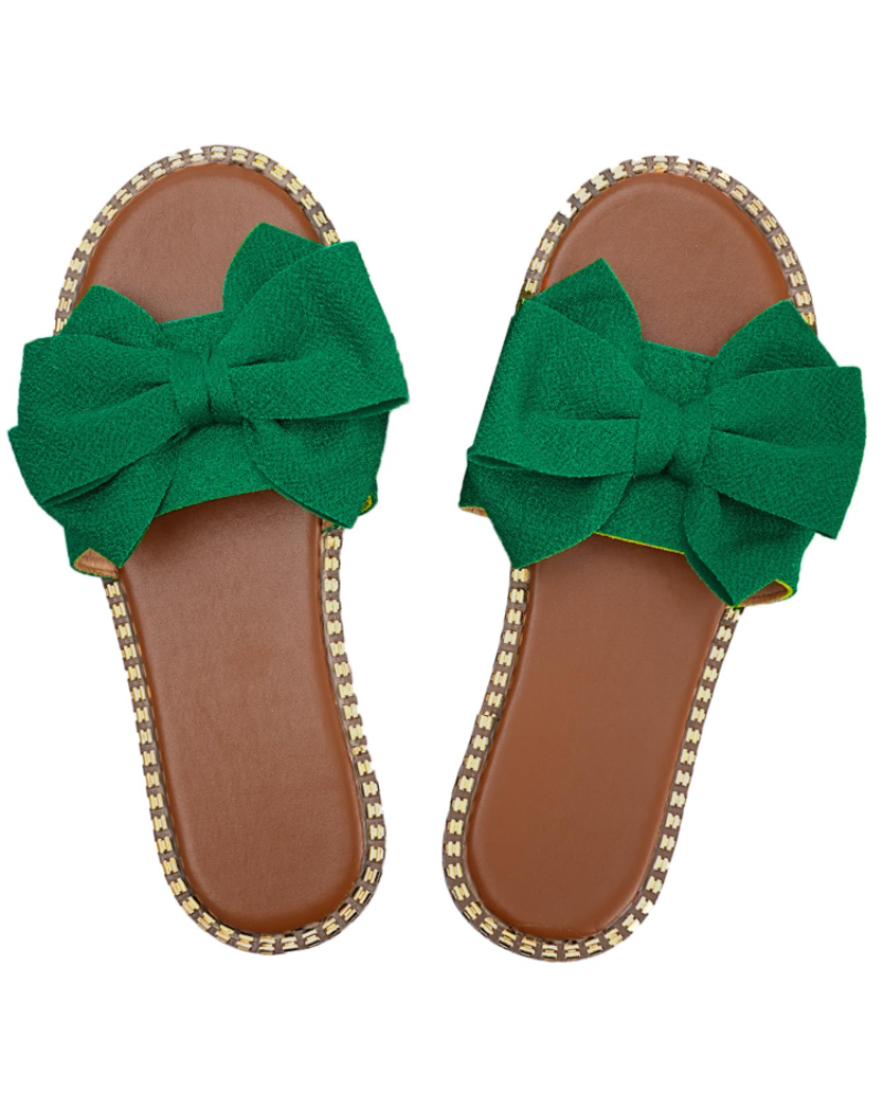 Ophelia | Women’s elegant bow mule slip on sandals