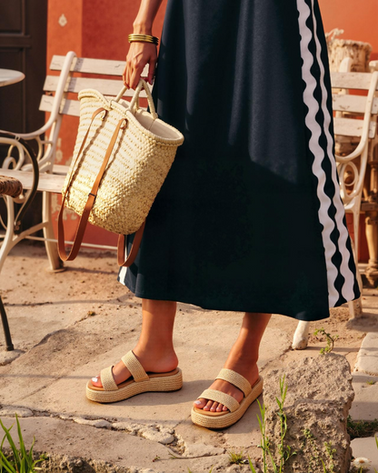 Juliette | Women’s bohemian platform espadrille slip on sandals
