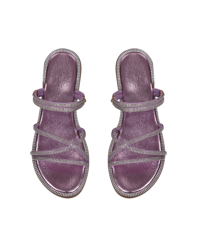 Kinsley | Women’s elegant summer mule sandals with rhinestones