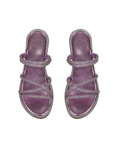 Kinsley | Women’s elegant summer mule sandals with rhinestones