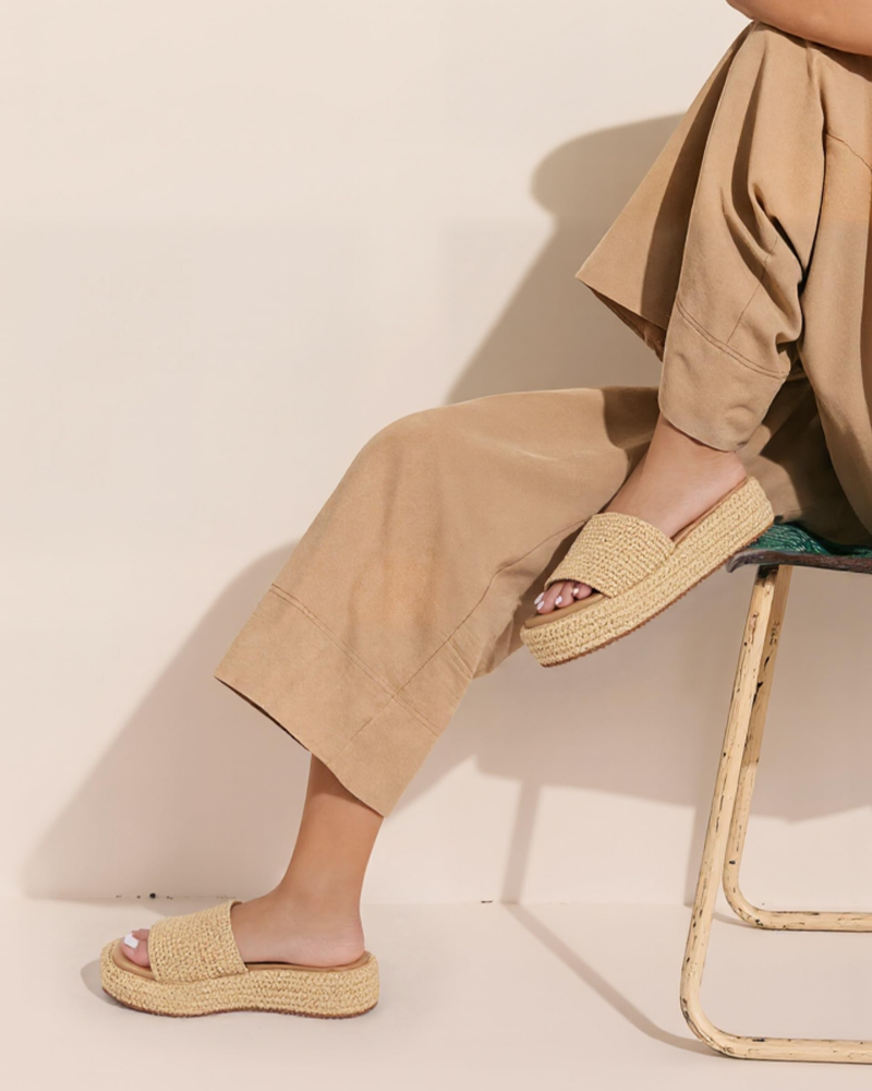Juliette | Women’s bohemian platform espadrille slip on sandals
