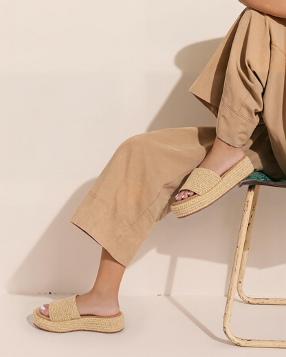Juliette | Women’s bohemian platform espadrille slip on sandals