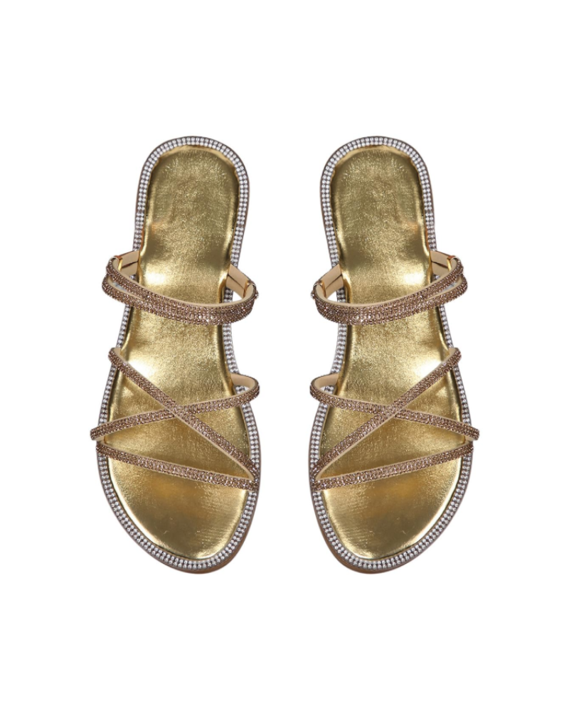 Kinsley | Women’s elegant summer mule sandals with rhinestones