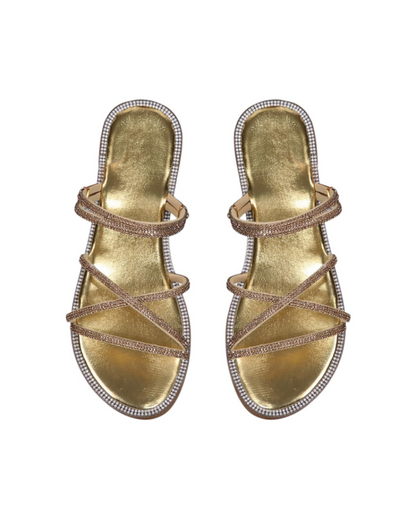 Kinsley | Women’s elegant summer mule sandals with rhinestones