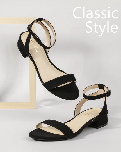 Lorelei | Women’s elegant block heel sandals with ankle strap