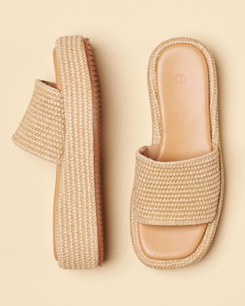 Juliette | Women’s bohemian platform espadrille slip on sandals