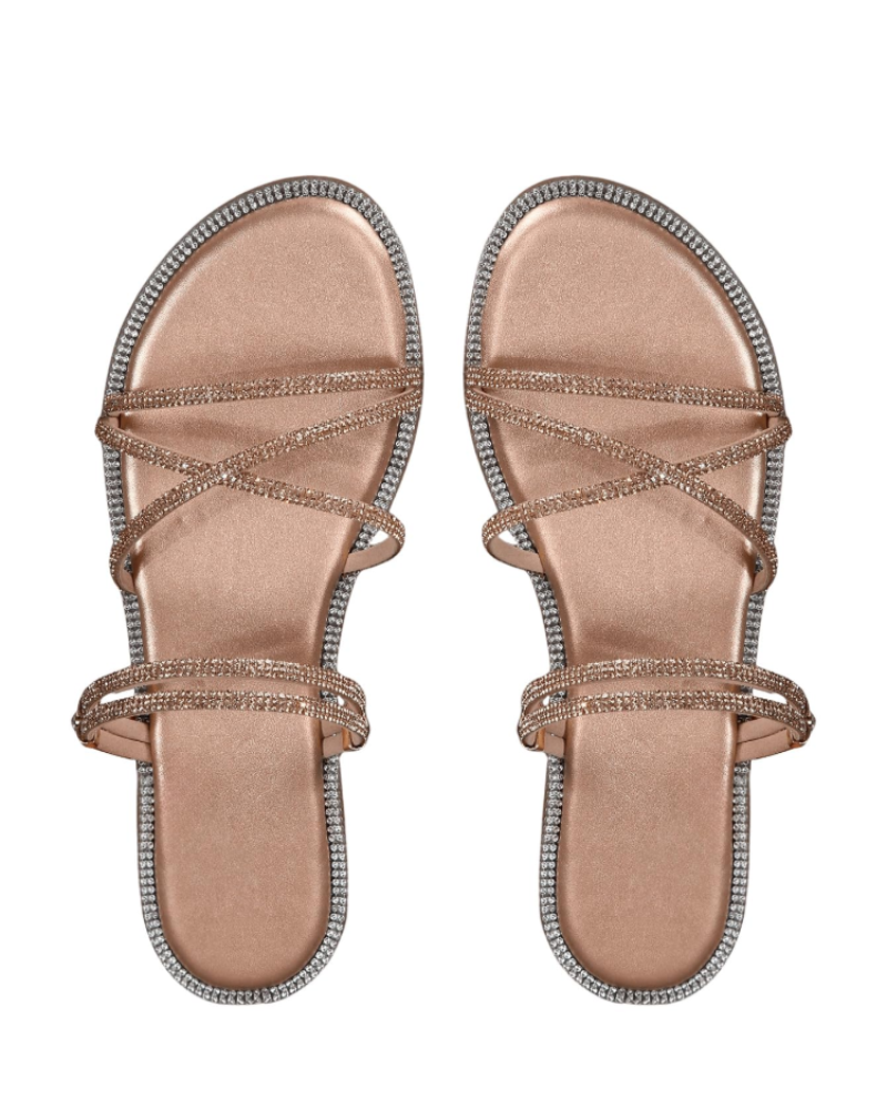 Kinsley | Women’s elegant summer mule sandals with rhinestones