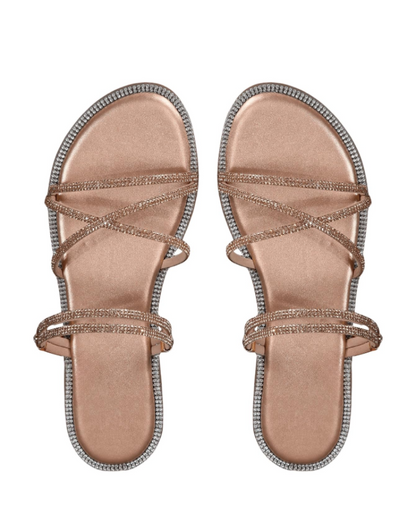Kinsley | Women’s elegant summer mule sandals with rhinestones