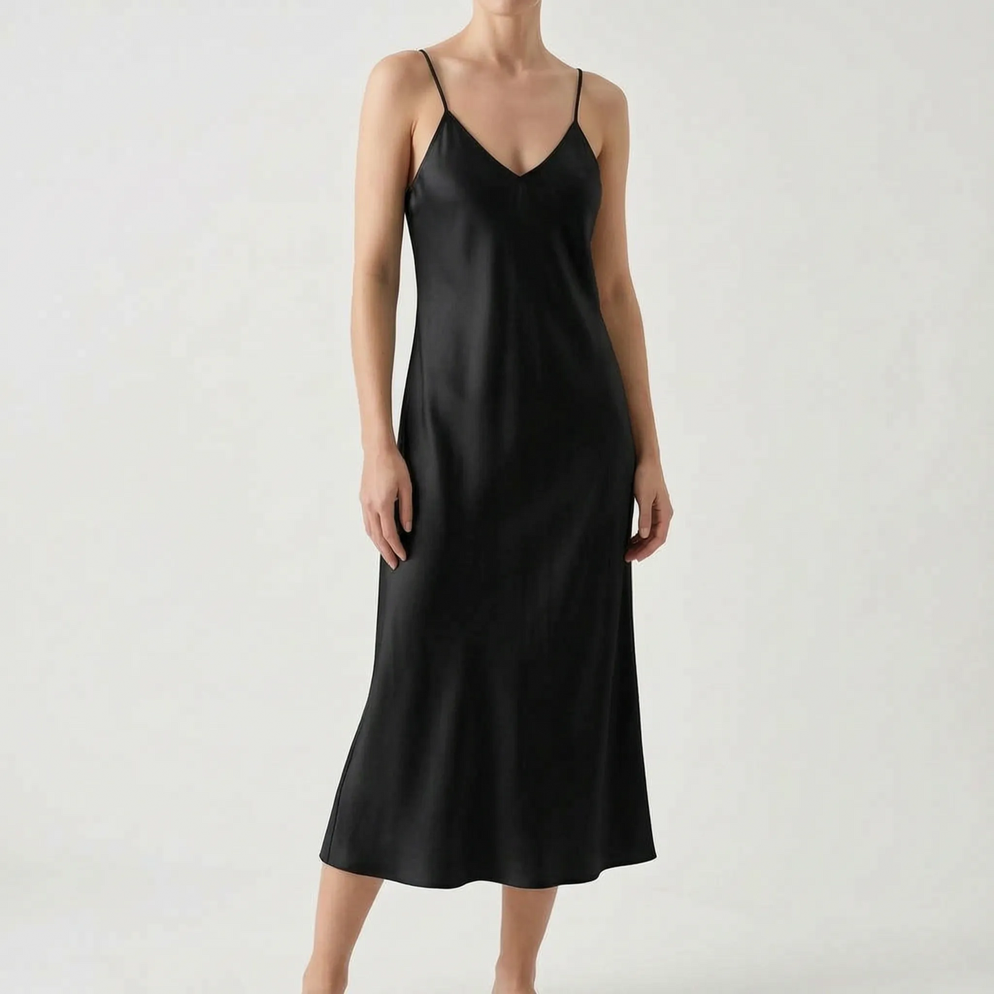 Aurora | Satin Slip Dress with V Neck