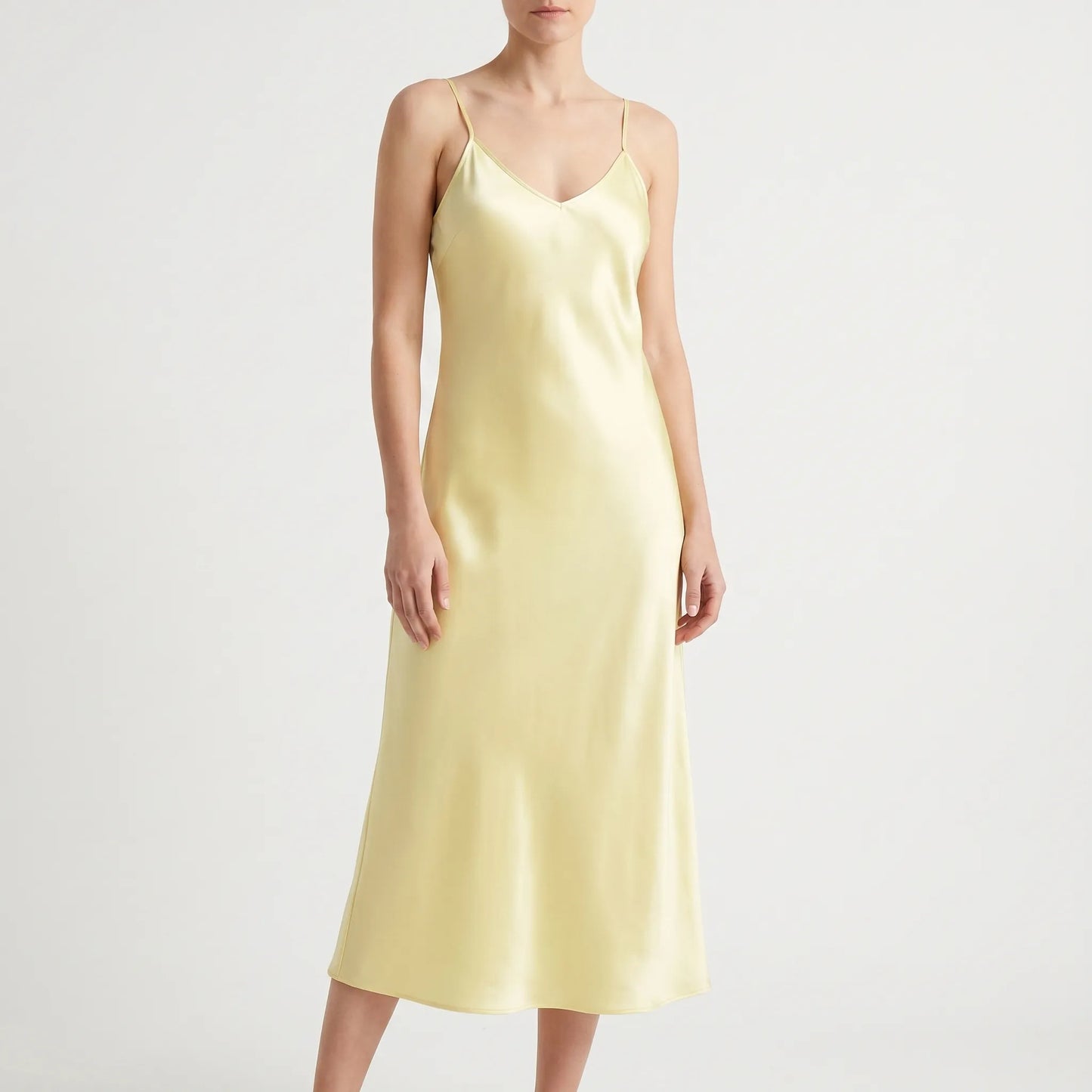 Aurora | Satin Slip Dress with V Neck