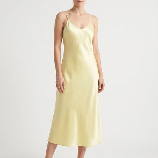 Aurora | Satin Slip Dress with V Neck
