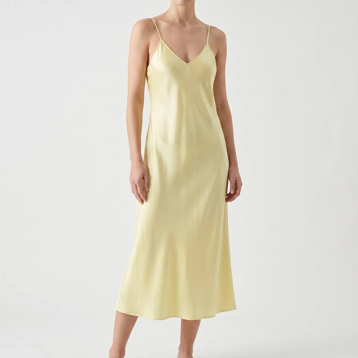 Aurora | Satin Slip Dress with V Neck