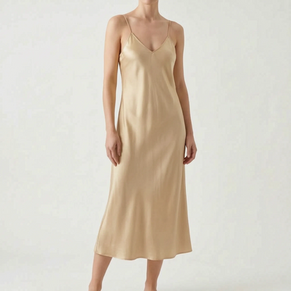 Aurora | Satin Slip Dress with V Neck