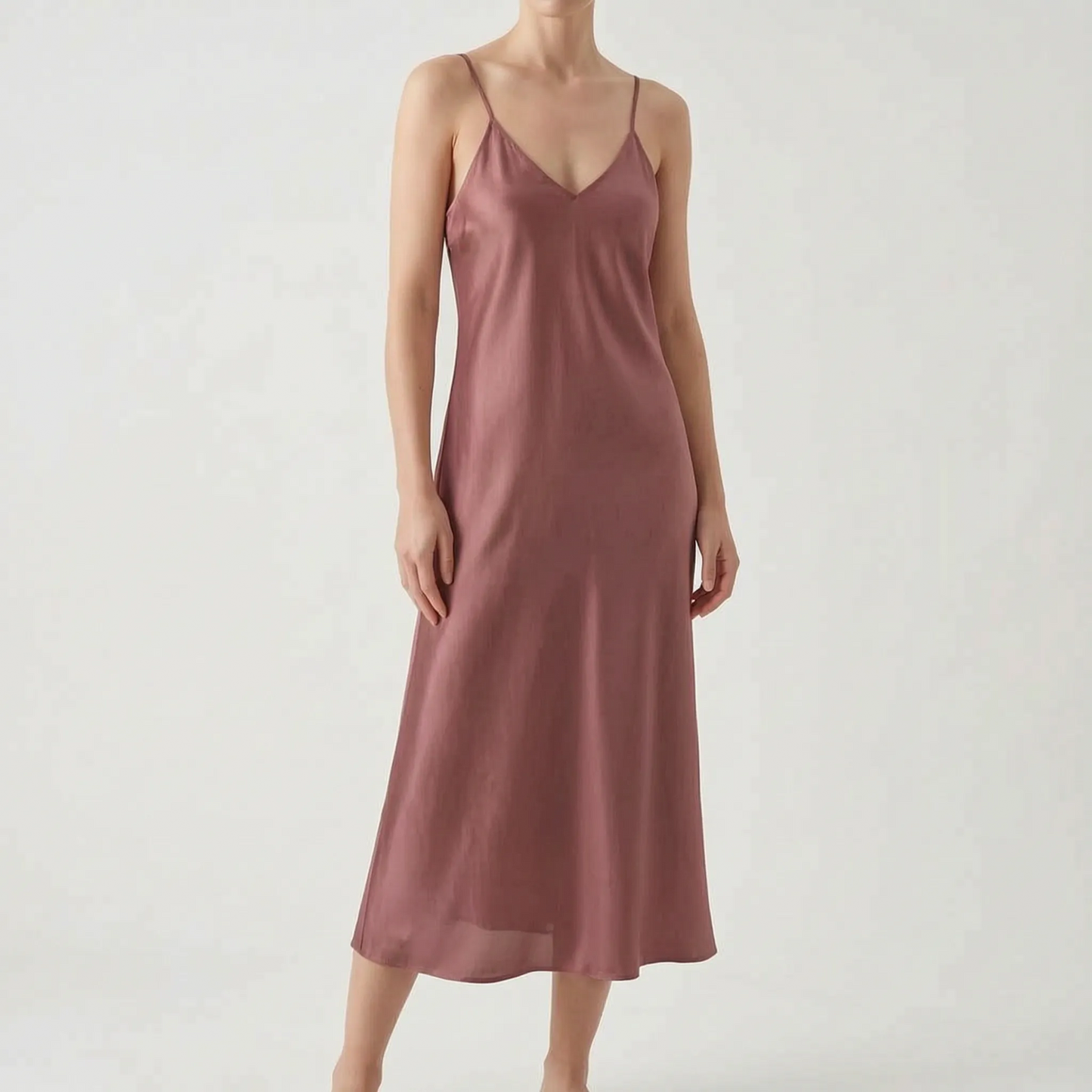 Aurora | Satin Slip Dress with V Neck