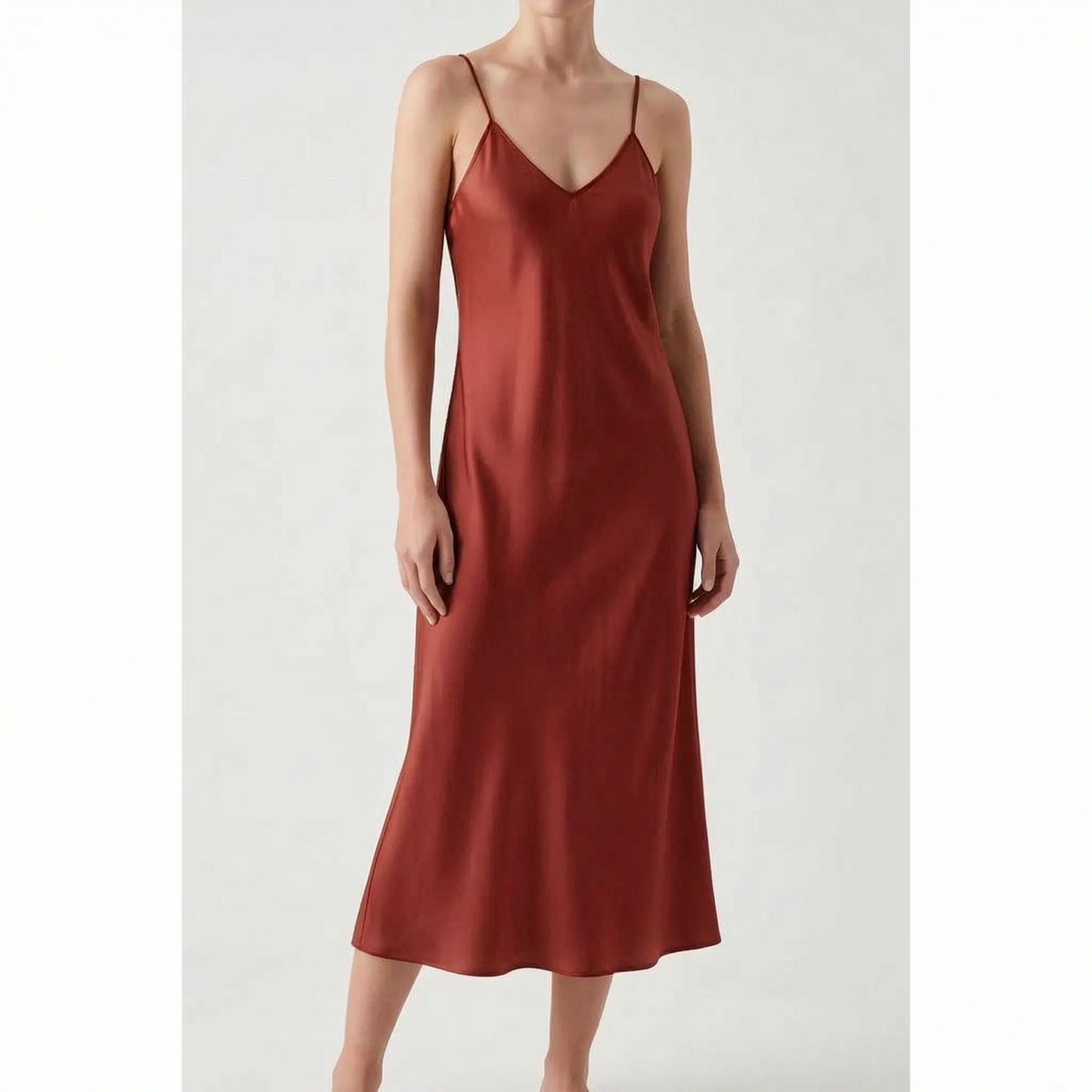 Aurora | Satin Slip Dress with V Neck