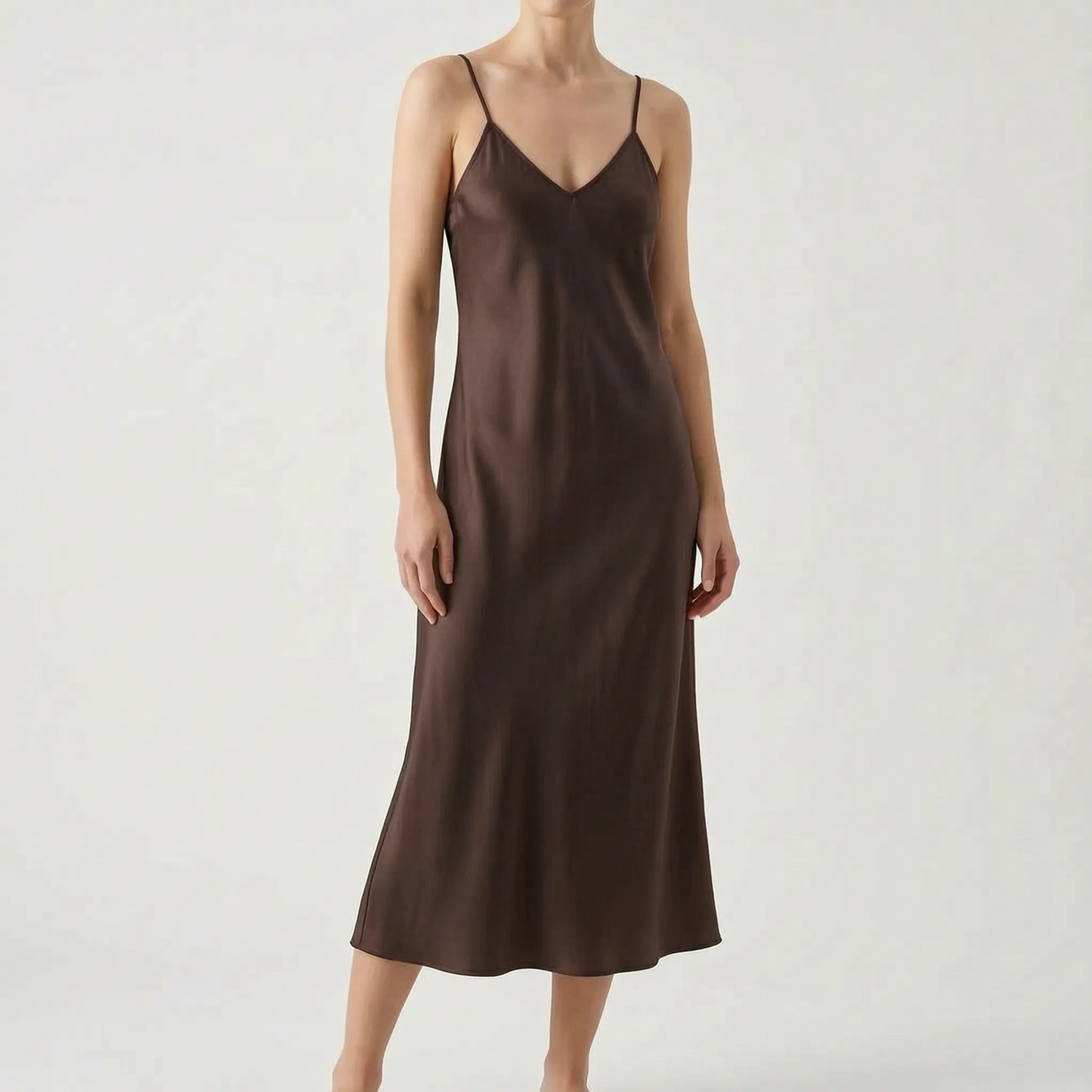Aurora | Satin Slip Dress with V Neck