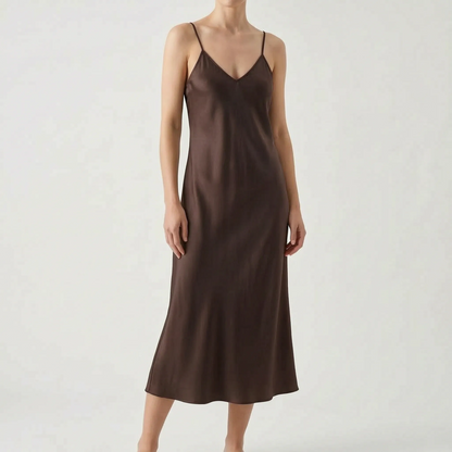 Aurora | Satin Slip Dress with V Neck