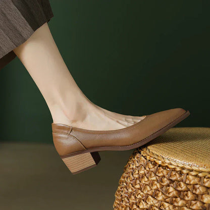 Sienna | Comfortable Low Block Heel Pumps