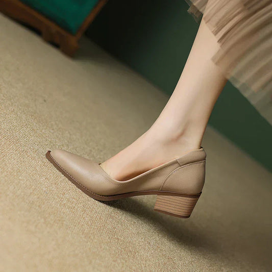 Sienna | Comfortable Low Block Heel Pumps