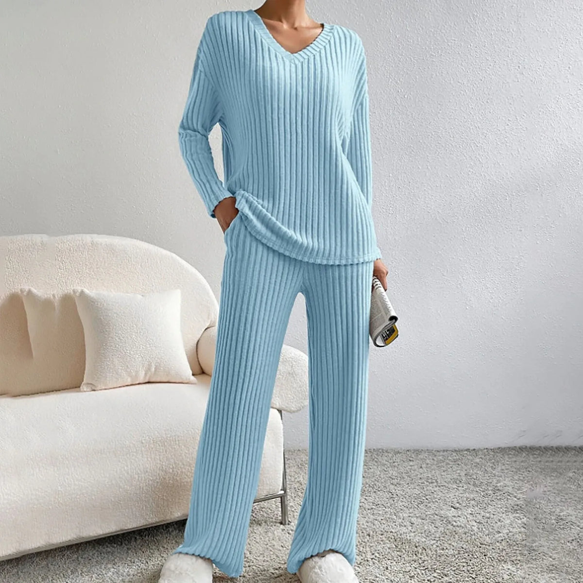 Betty | Knitted Piece Set with Ribbed Texture