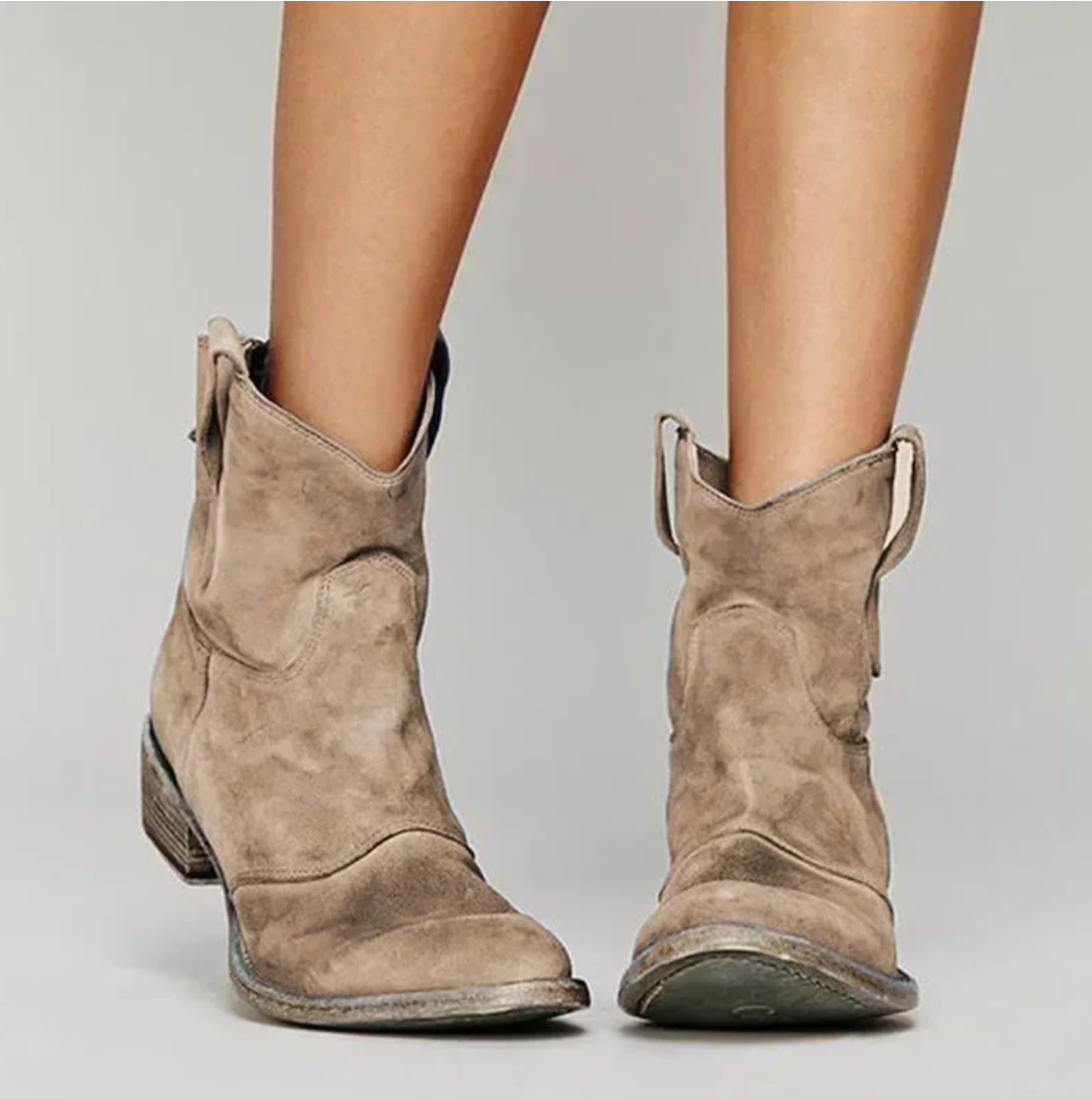 Victoria | Western-inspired Suede Ankle Boots