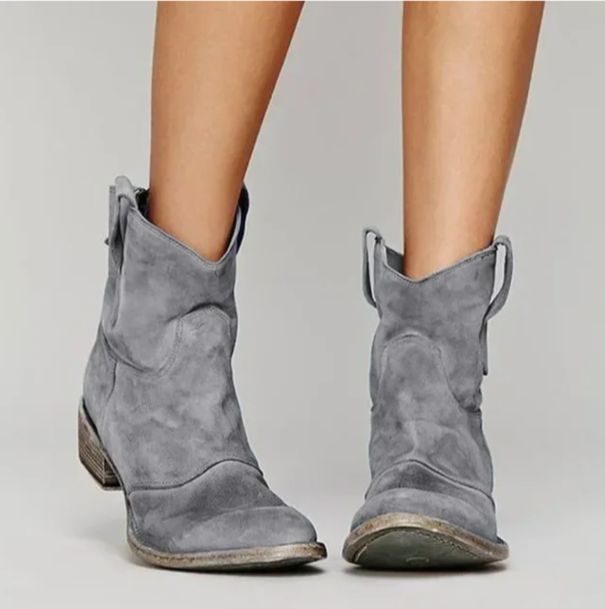 Victoria | Western-inspired Suede Ankle Boots