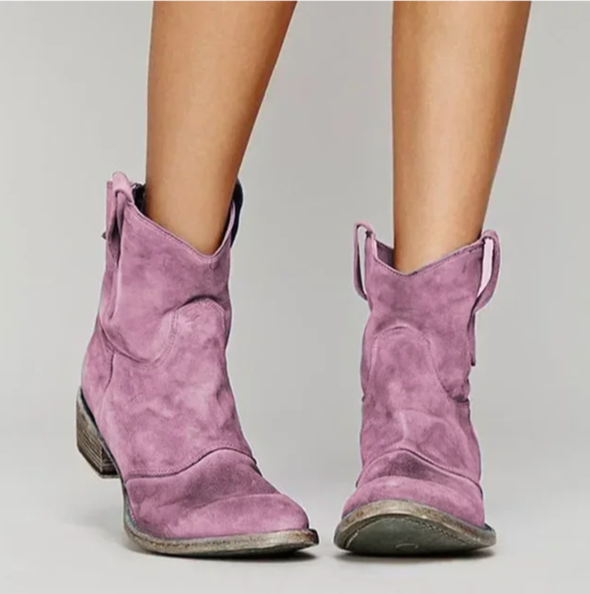 Victoria | Western-inspired Suede Ankle Boots