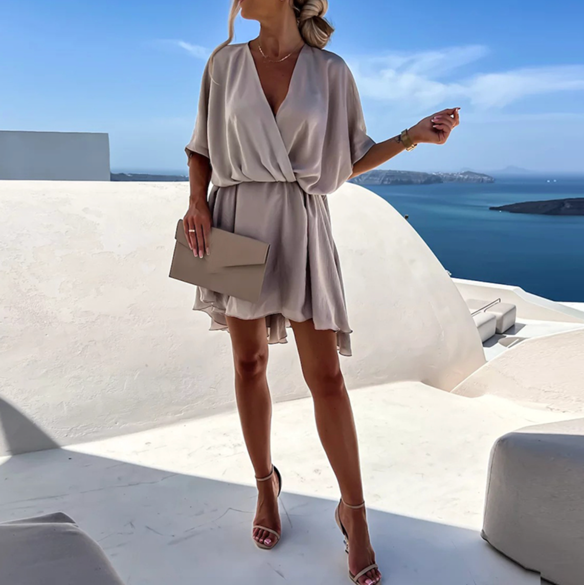 Alina | Women’s Wrap-Style Mini Dress | Breezy