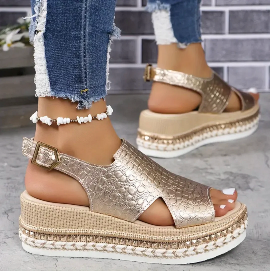Violette | Women’s Orthopedic Platform Sandals with Slingback Strap | Support