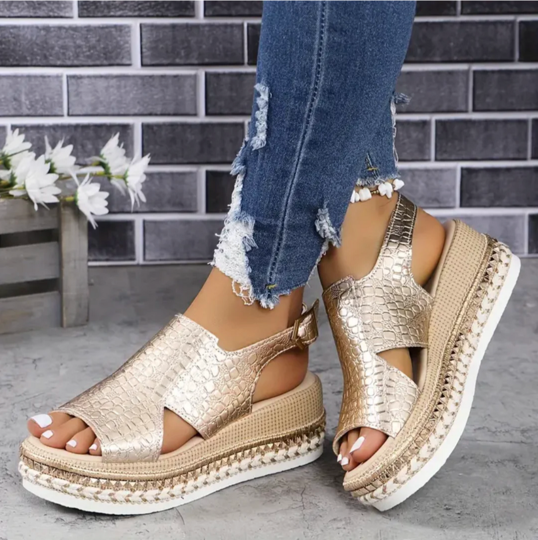 Violette | Women’s Orthopedic Platform Sandals with Slingback Strap | Support